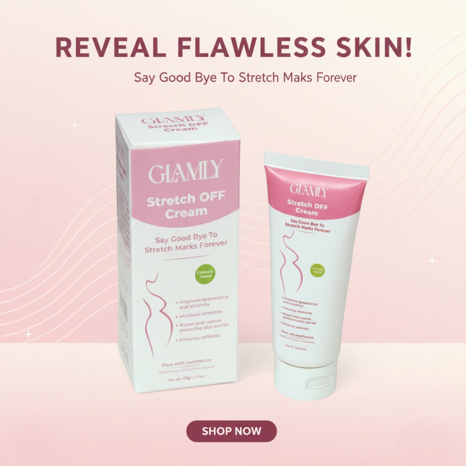 Glamly Stretch OFF Cream | Say Good Bye To Stretch Marks Forever