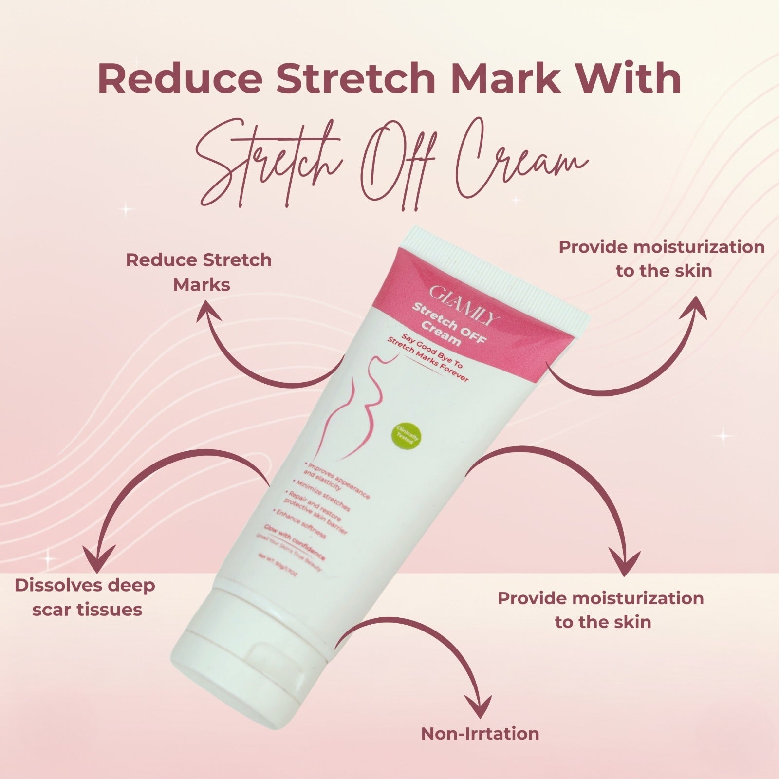 Pack of 2 Glamly Stretch OFF Cream